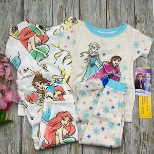 Disney Princess Snug Fit Pajamas Long & Short Sleeve 2, 2-Piece Sets Size 18M